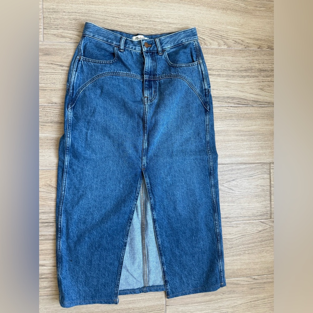 Madewell Blue Denim Skirt